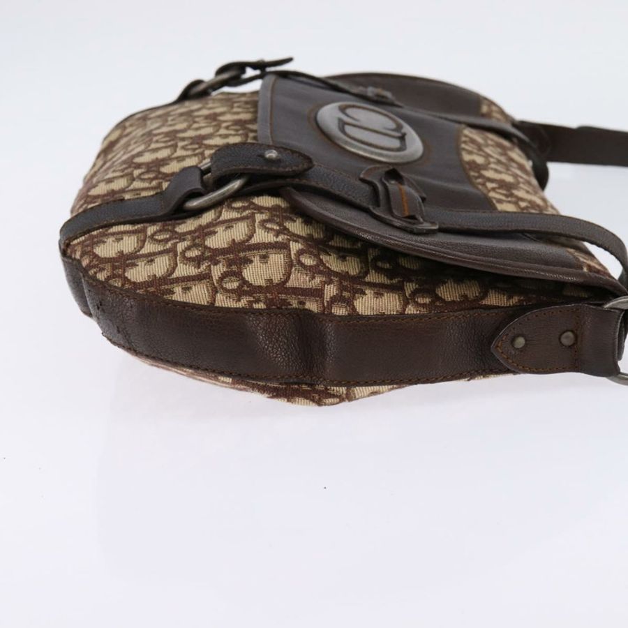 【日本直送】Christian Dior Trotter帆布肩背包 棕色 銀色 正品 144872-3