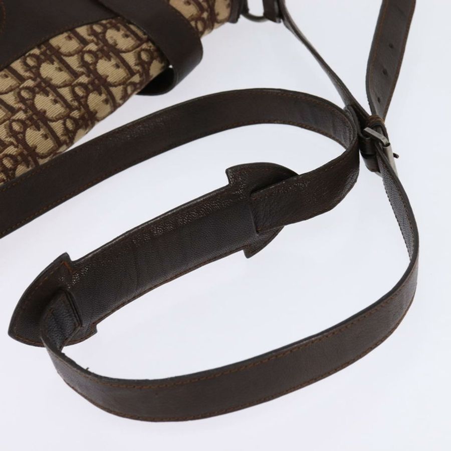 【日本直送】Christian Dior Trotter帆布肩背包 棕色 銀色 正品 144872-6