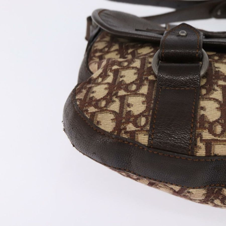 【日本直送】Christian Dior Trotter帆布肩背包 棕色 銀色 正品 144872-7