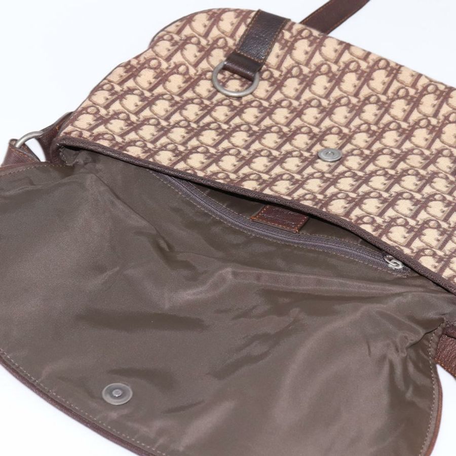 【日本直送】Christian Dior Trotter帆布肩背包 棕色 銀色 正品 144872-17