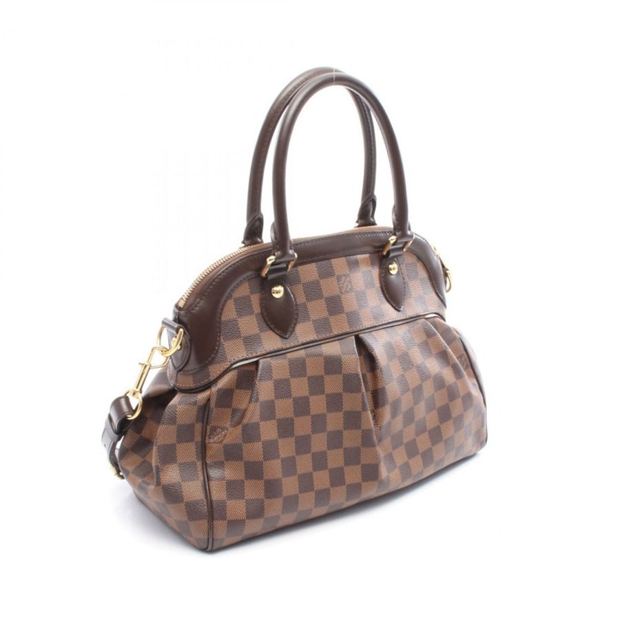 LOUIS VUITTON Trevi PM 單肩手提包 N51997 Damier Ebene 帆布二手 女士 LV-1