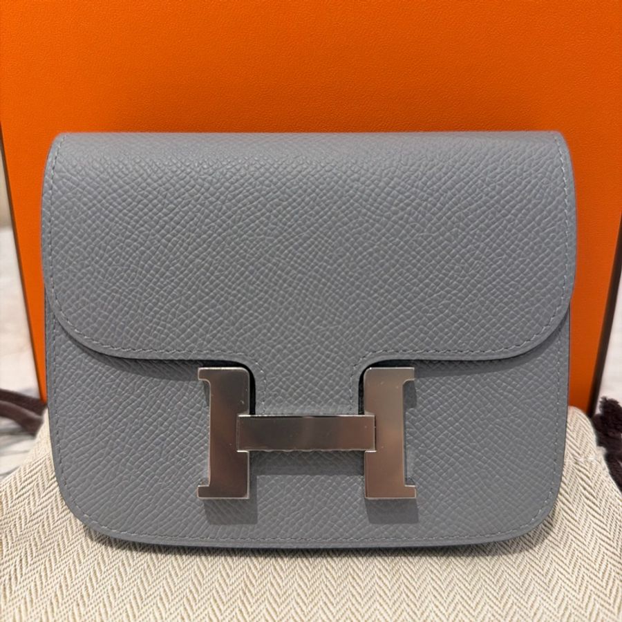 全新Hermes slim新色木偶灰銀扣-6