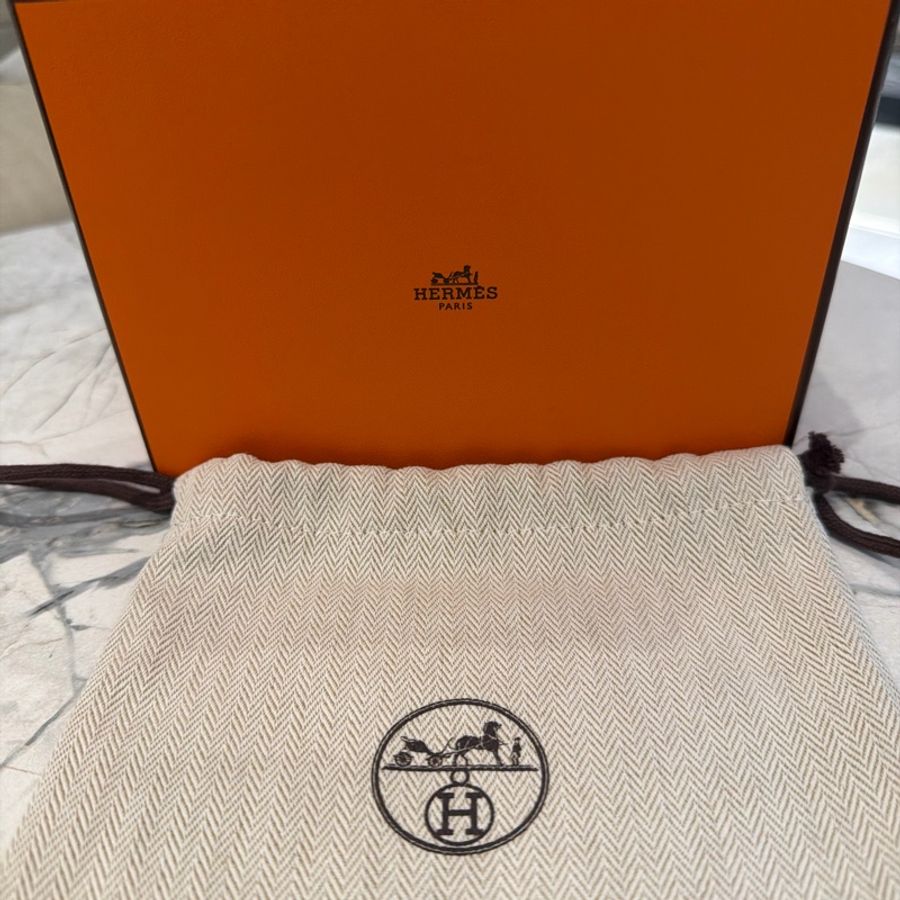 全新Hermes slim新色木偶灰銀扣-11
