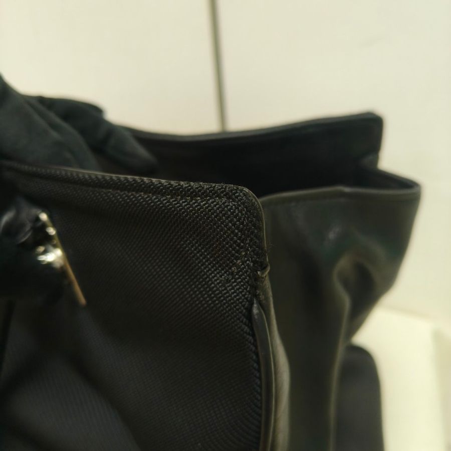 ㊣✨Versace✨凡賽斯 黑色 帆布 皮革 拼接 金屬 手提包/二手包/二手精品🌳二手樹屋🌳-13