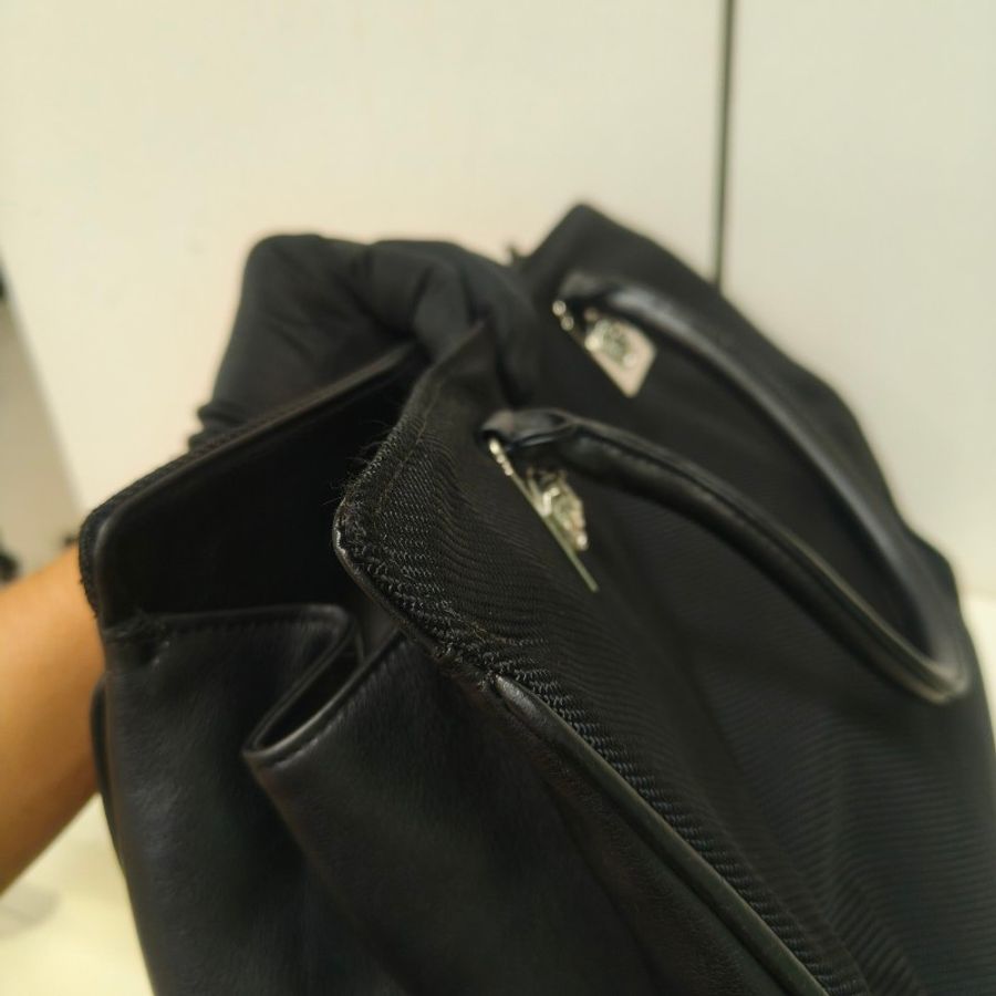 ㊣✨Versace✨凡賽斯 黑色 帆布 皮革 拼接 金屬 手提包/二手包/二手精品🌳二手樹屋🌳-16