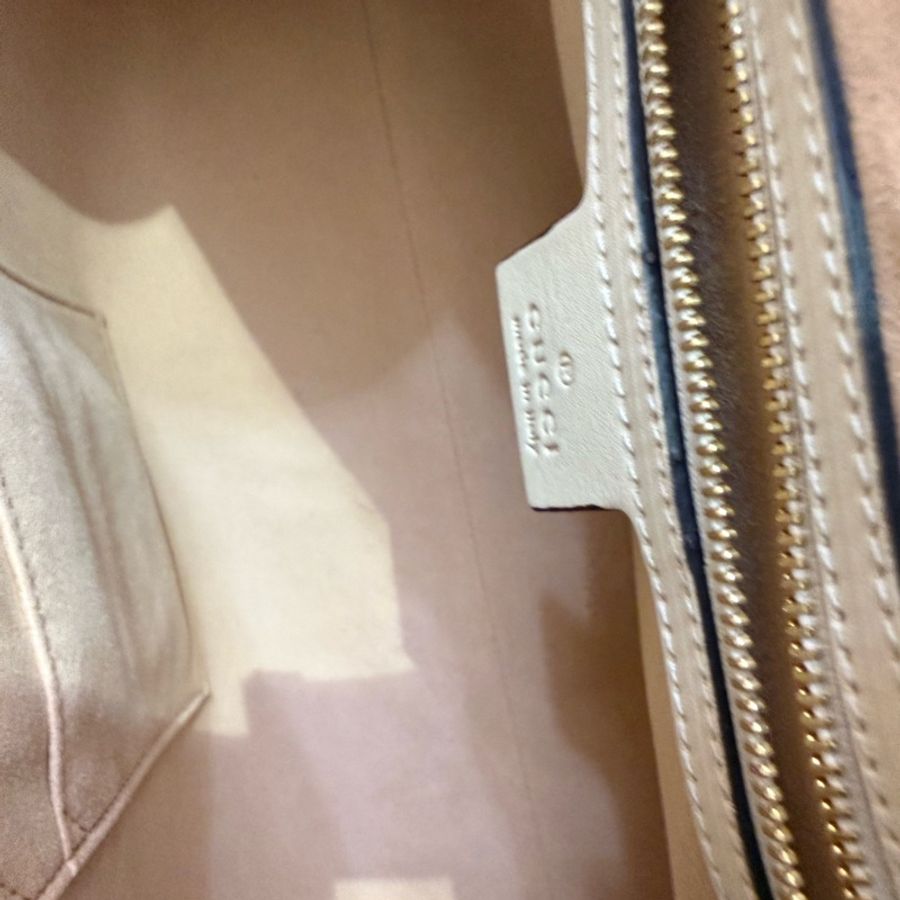 【閒置新】GUCCI/古馳 Padlock系列中號 鏈條包 白金配色-5