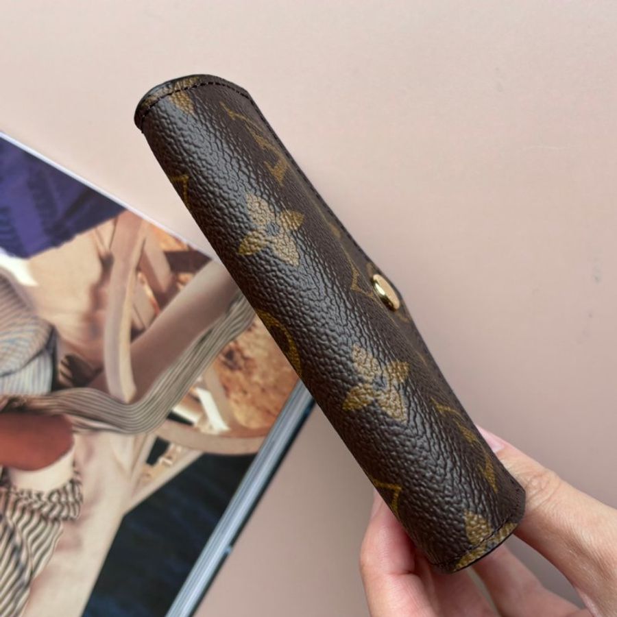 ::LOUIS VUITTON:: LV M62472 Victorine咖啡色經典花紋三折釦式短夾-3