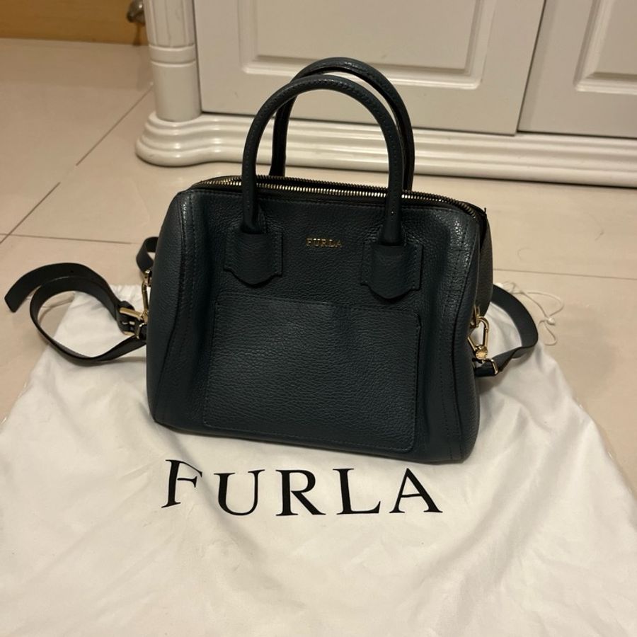 Furla Alba S Satchel in Navy Blue-0