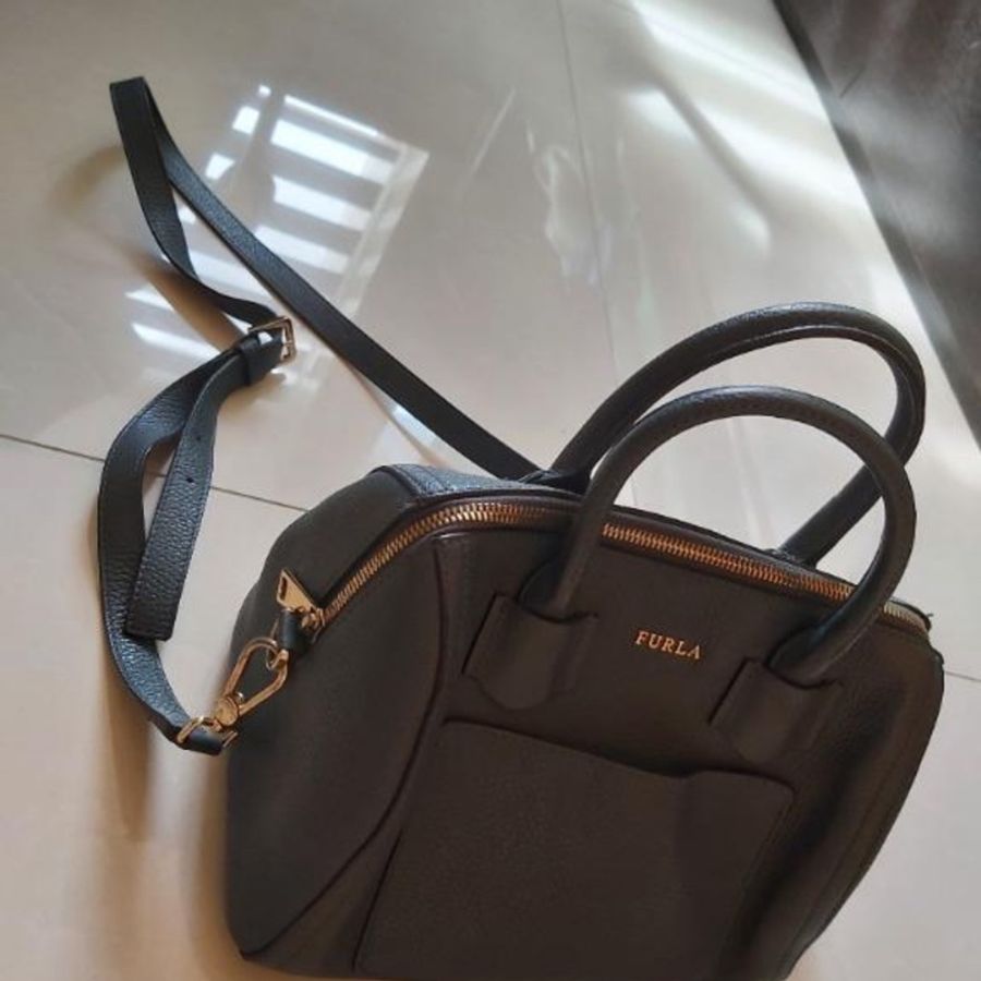 Furla Alba S Satchel in Navy Blue-1
