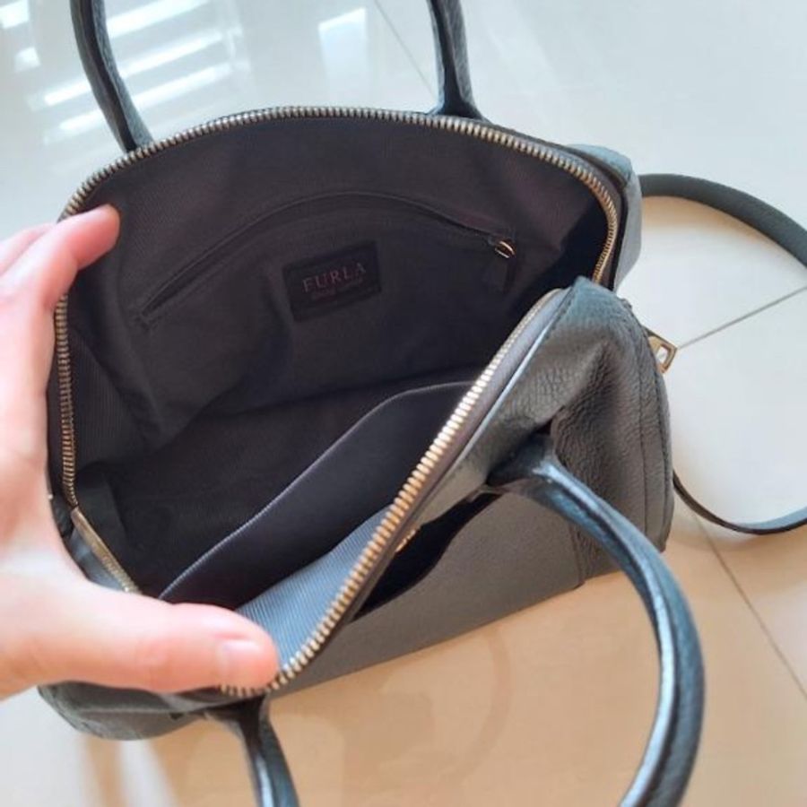 Furla Alba S Satchel in Navy Blue-9