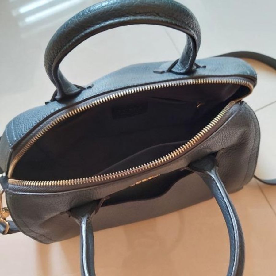 Furla Alba S Satchel in Navy Blue-10
