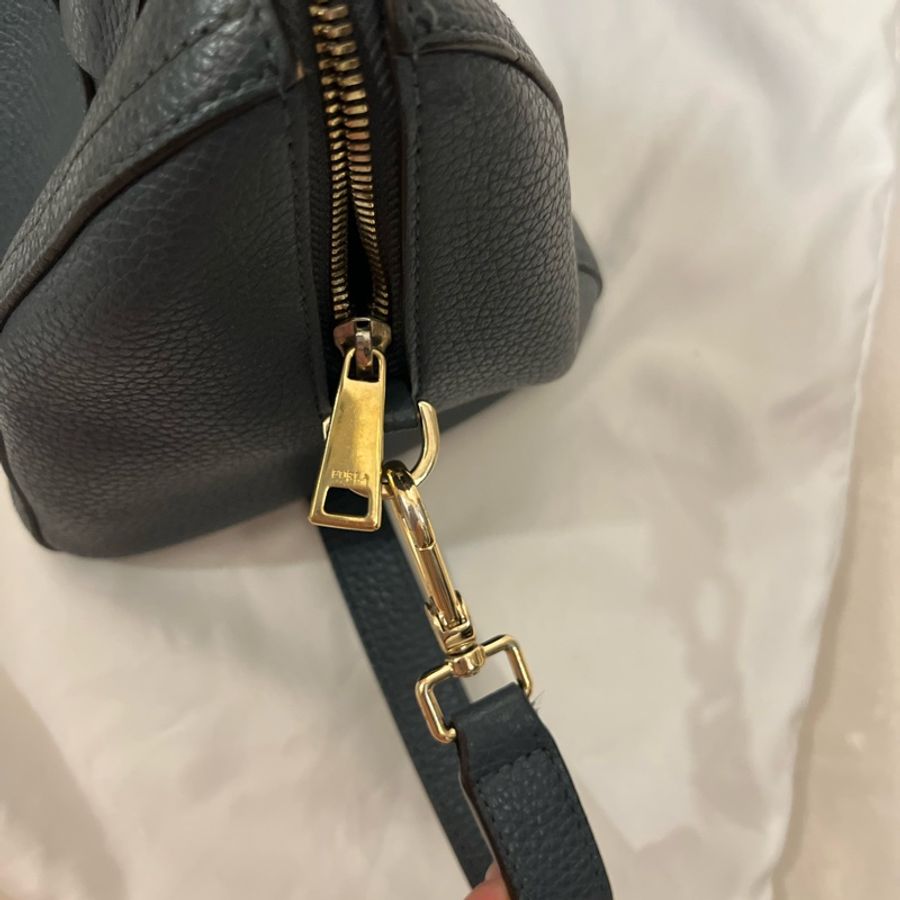 Furla Alba S Satchel in Navy Blue-12