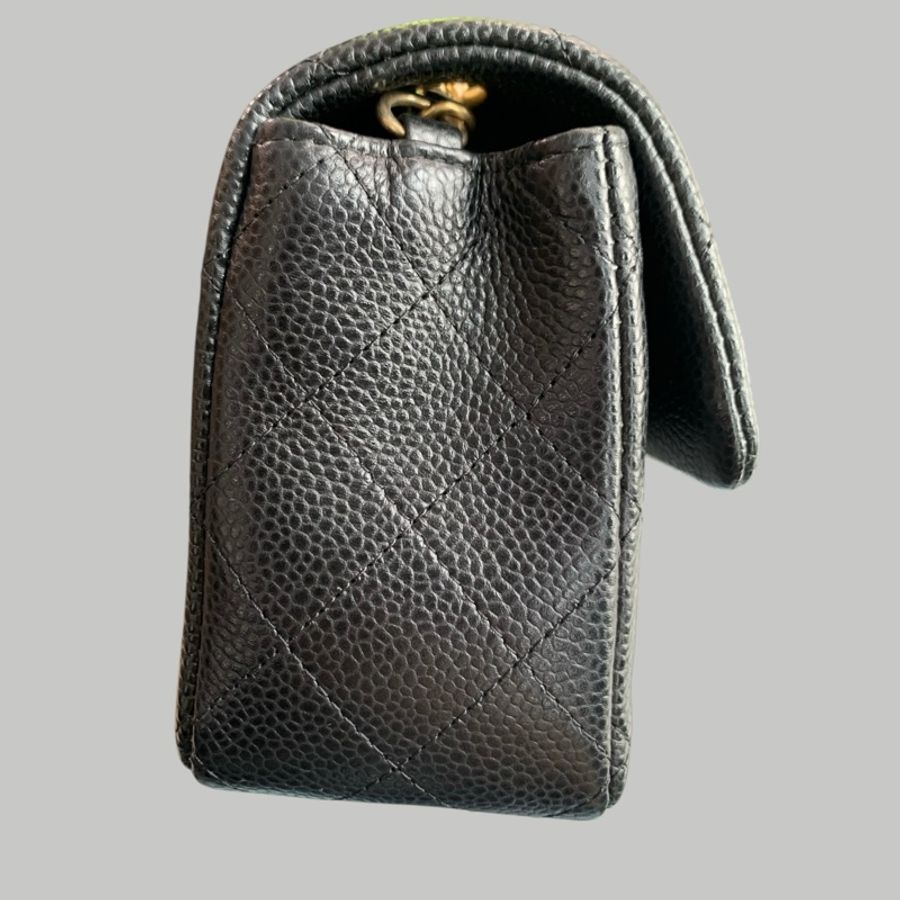 Chanel Caviar 大mini 金扣-4