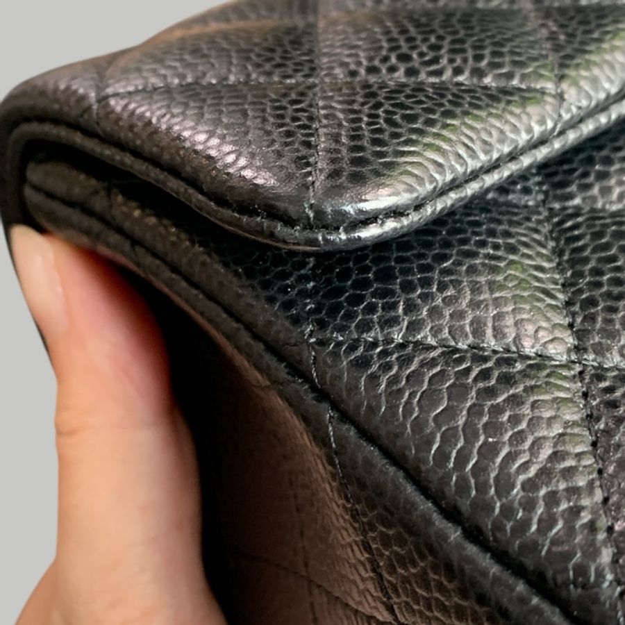 Chanel Caviar 大mini 金扣-7