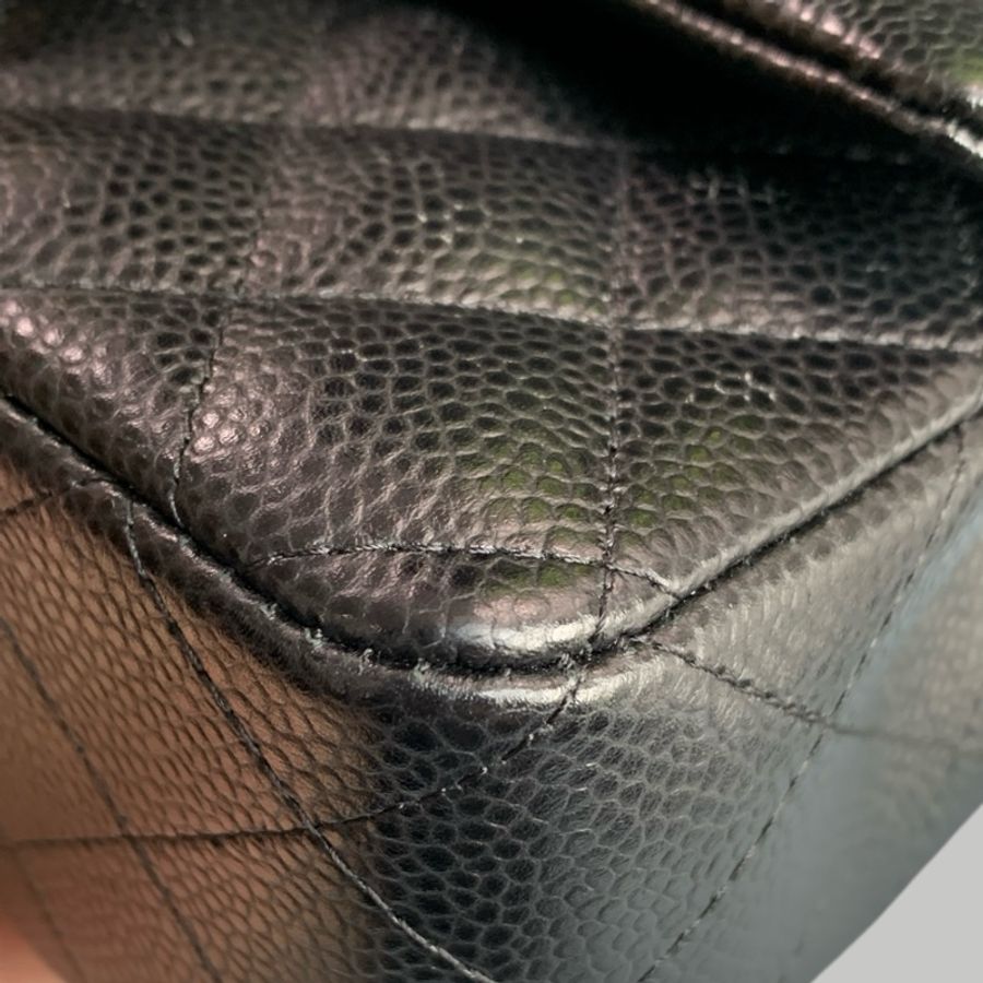 Chanel Caviar 大mini 金扣-8