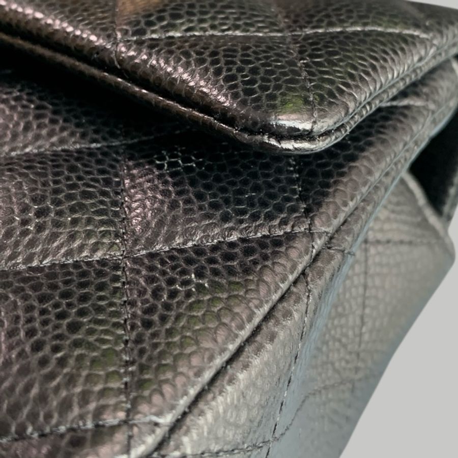 Chanel Caviar 大mini 金扣-9