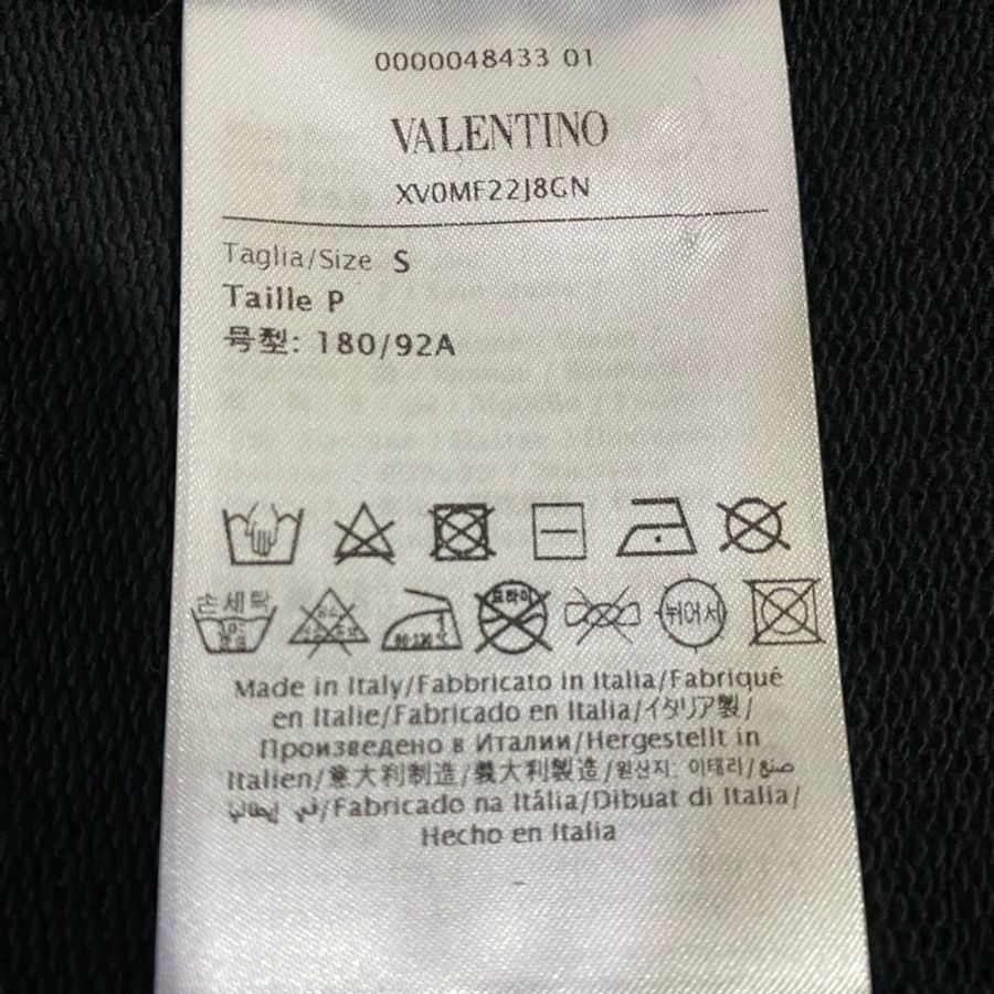 VALENTINO 黑色飾花朵圖案衛衣-2