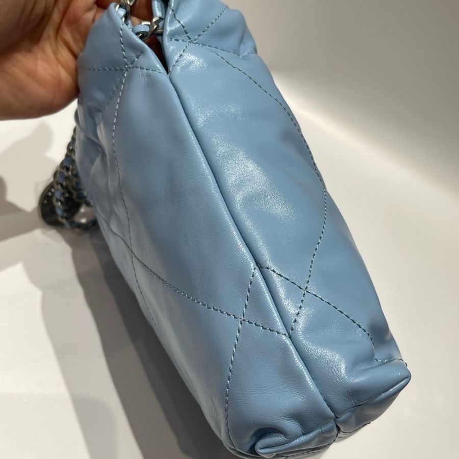 chanel 22bagmini 蓝色 尺寸約20*19*6cm。。-10