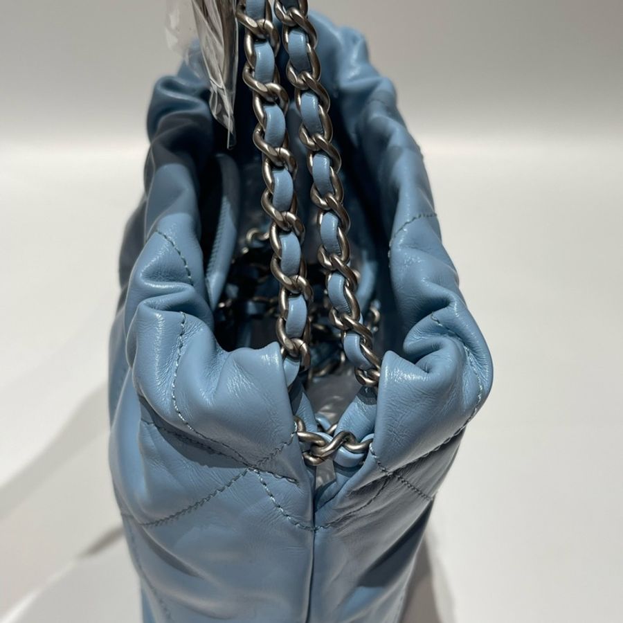 chanel 22bagmini 蓝色 尺寸約20*19*6cm。。-18