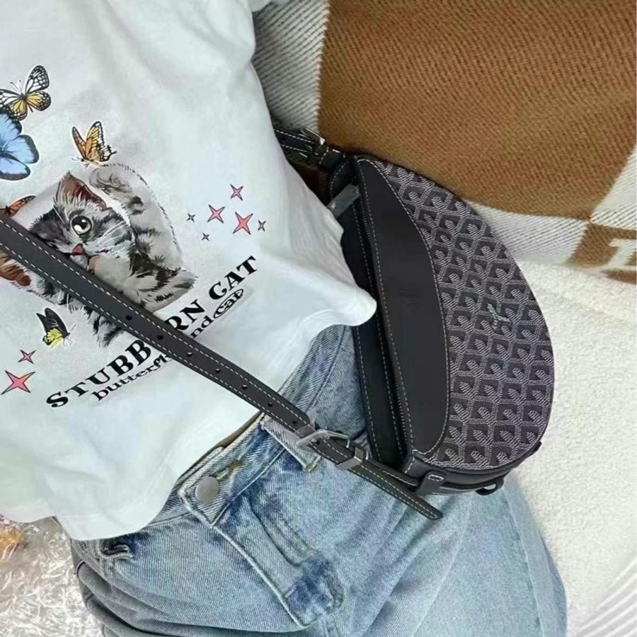 Goyard 半月包 灰色 尺寸約25*6*17cm-2