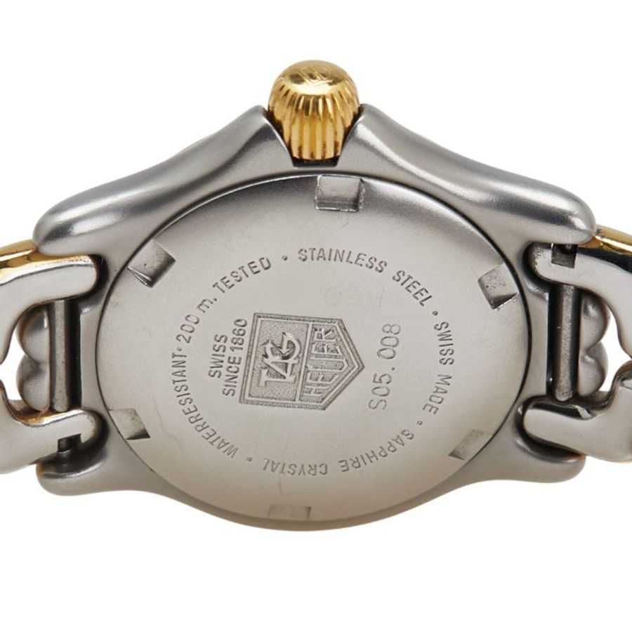 泰格豪雅 Sport Elegance Professional 腕錶 S05.008 石英 白色錶盤 不鏽鋼 鍍層 女士腕錶 HEUER-3