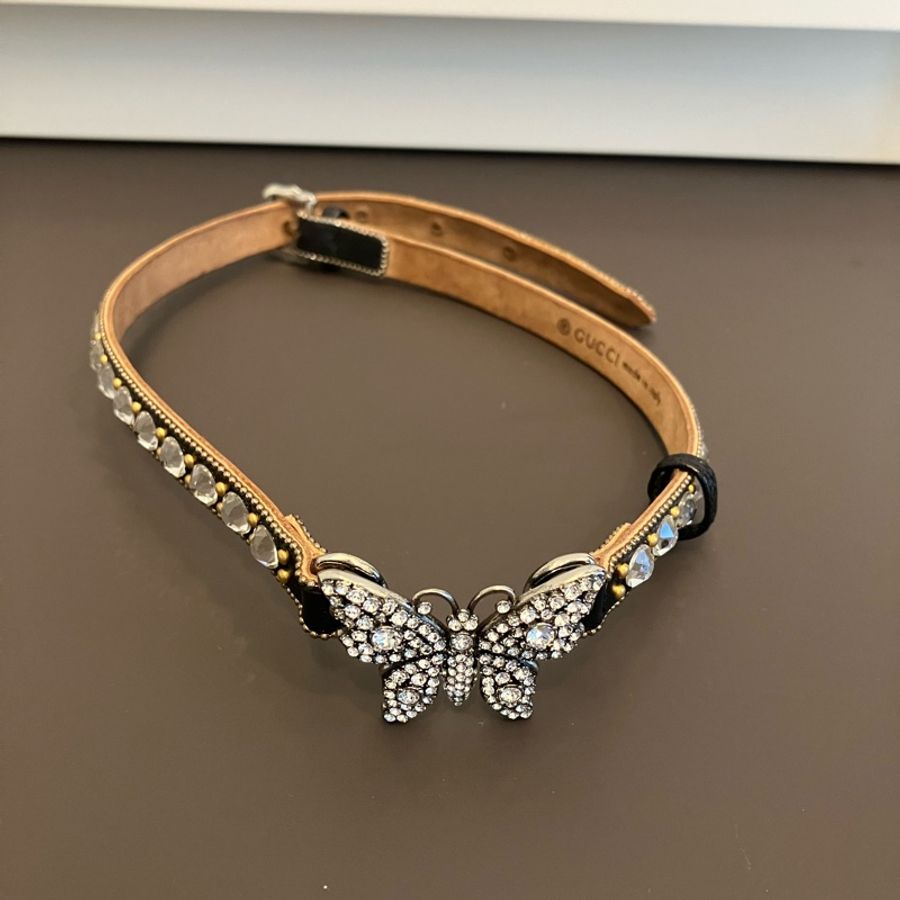 Gucci Butterfly Crystal Necklace choker-3