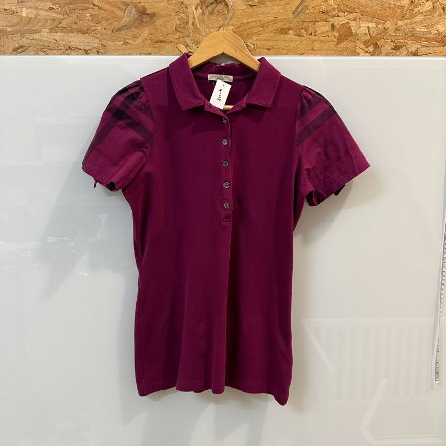 【美收精品】BURBERRY 紫色POLO衫 4-218【隔月月中將轉賣至日本 上架期限30天】-0