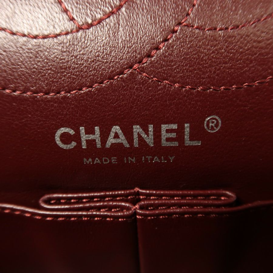 CHANEL 牛皮皮革2.55銀扣鏈帶肩背袋-5