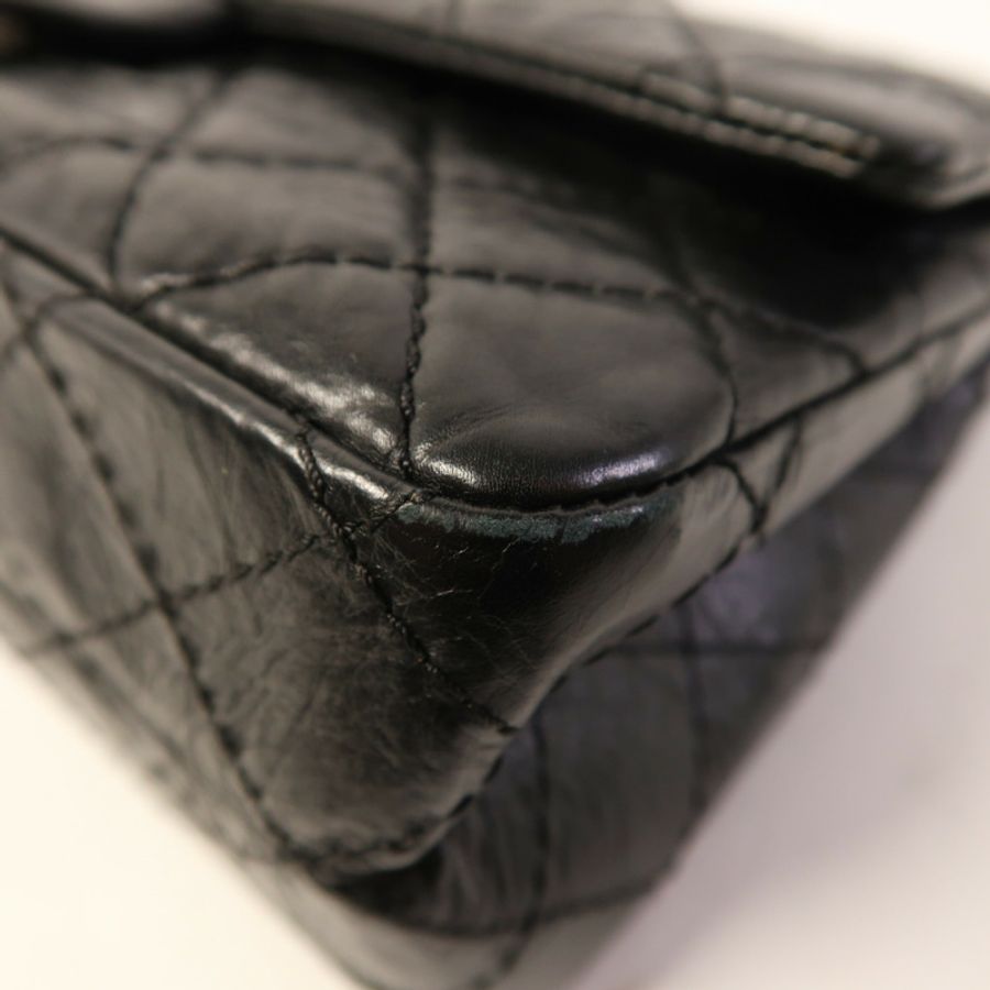 CHANEL 牛皮皮革2.55銀扣鏈帶肩背袋-9