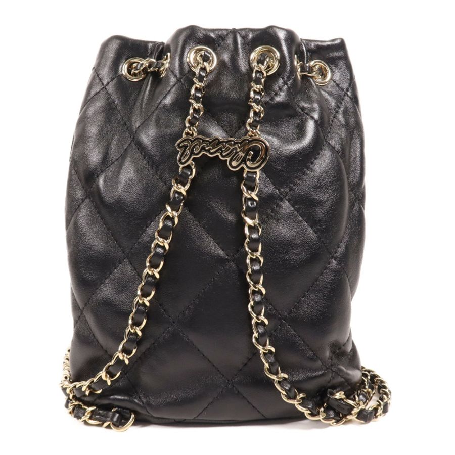 CHANEL 【激減優惠】牛皮皮革Rucksack金扣背包-1
