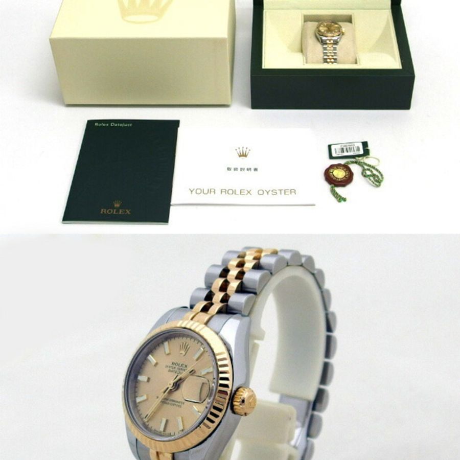 勞力士 Datejust 18K 黃金和不鏽鋼女士手錶 179173-2