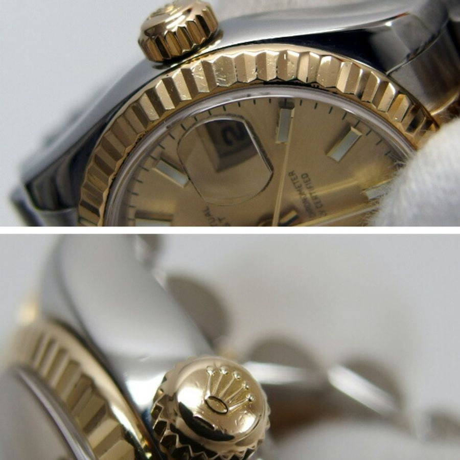 勞力士 Datejust 18K 黃金和不鏽鋼女士手錶 179173-5