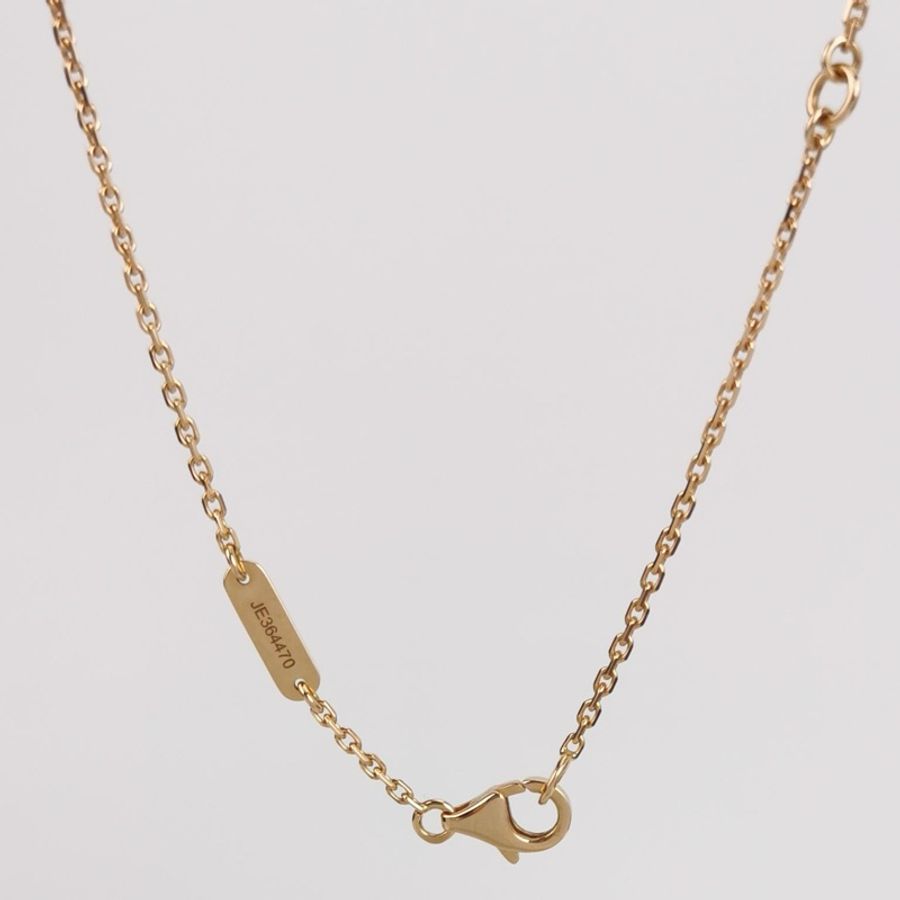 Van Cleef & Arpels VintageAlhambra18K玫瑰金鑽石陶瓷項鍊-3