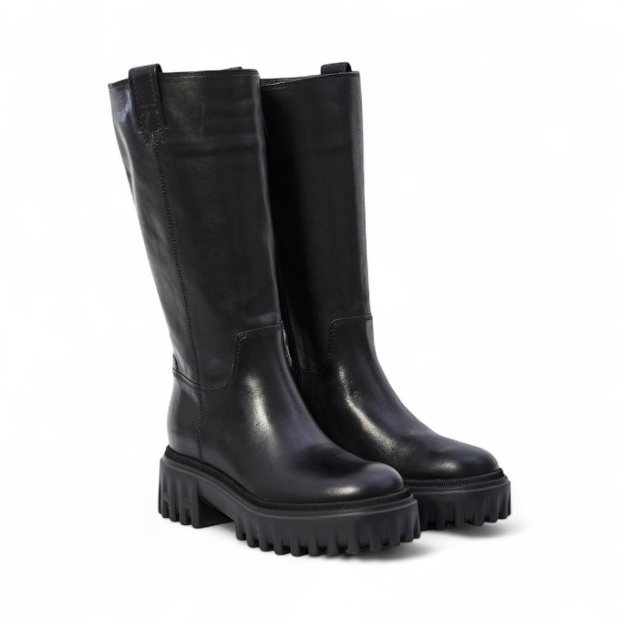 🎉新品好折扣✨Hogan 女款 H700 厚底皮革長靴 黑色/增高7.6公分 EU36/36.5/37/37.5/38/38.5/39/40 (購買請告知所需尺寸)-5