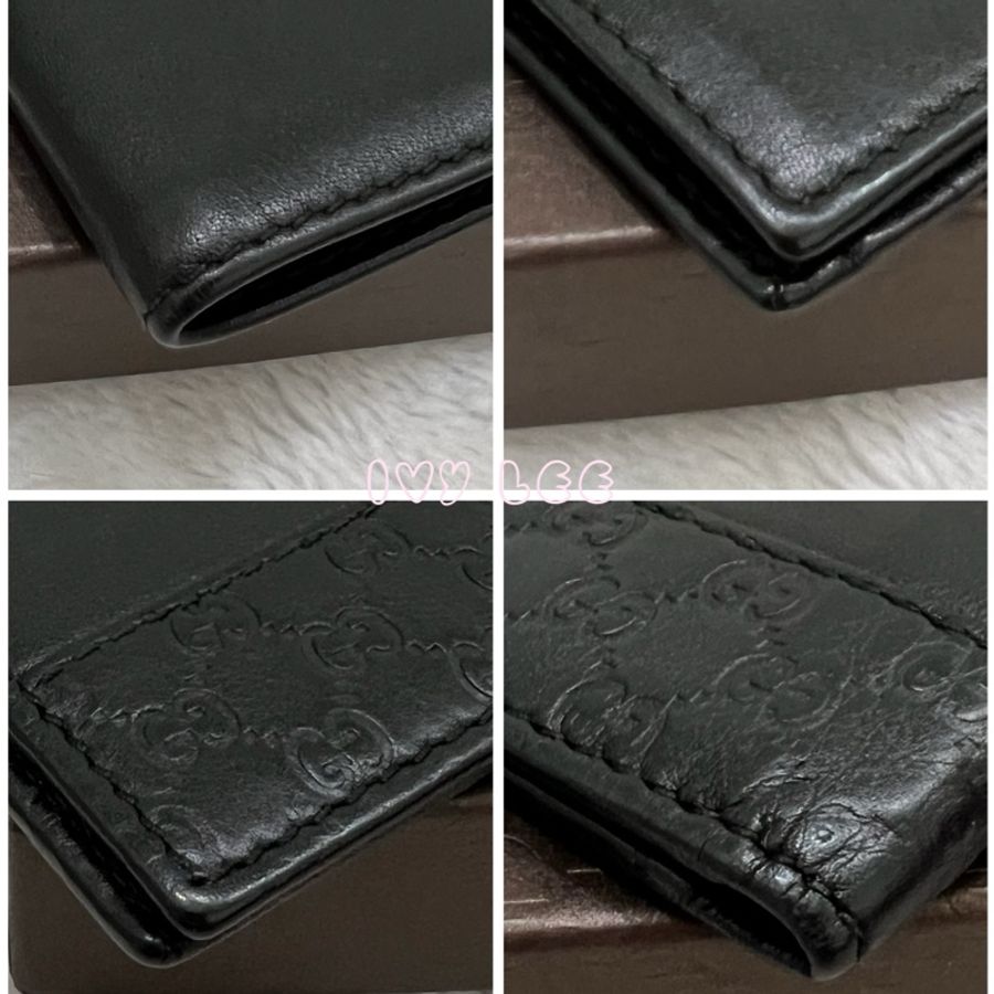 Gucci Micro Guccissima 經典黑 雙折皮夾 256408 短夾 正品 二手精品-12