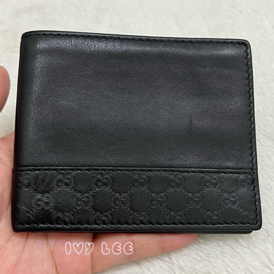 Gucci Micro Guccissima 經典黑 雙折皮夾 256408 短夾 正品 二手精品-17