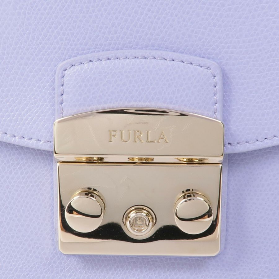 Furla 牛皮皮革Shoulder Bag金扣肩背袋-9