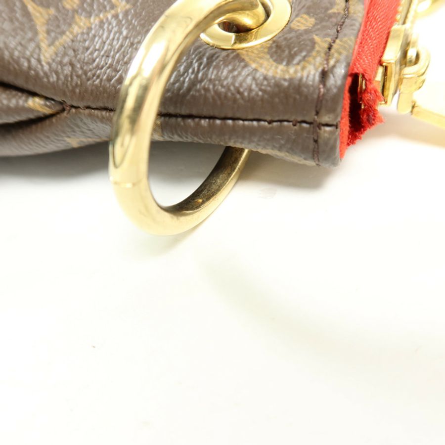 LOUIS VUITTON 【激減優惠】Monogram Pallas金扣手挽肩背兩用袋棕色/紅色-10