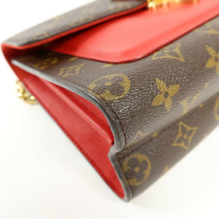 LOUIS VUITTON Monogram Victoire金扣鏈帶肩背袋-13