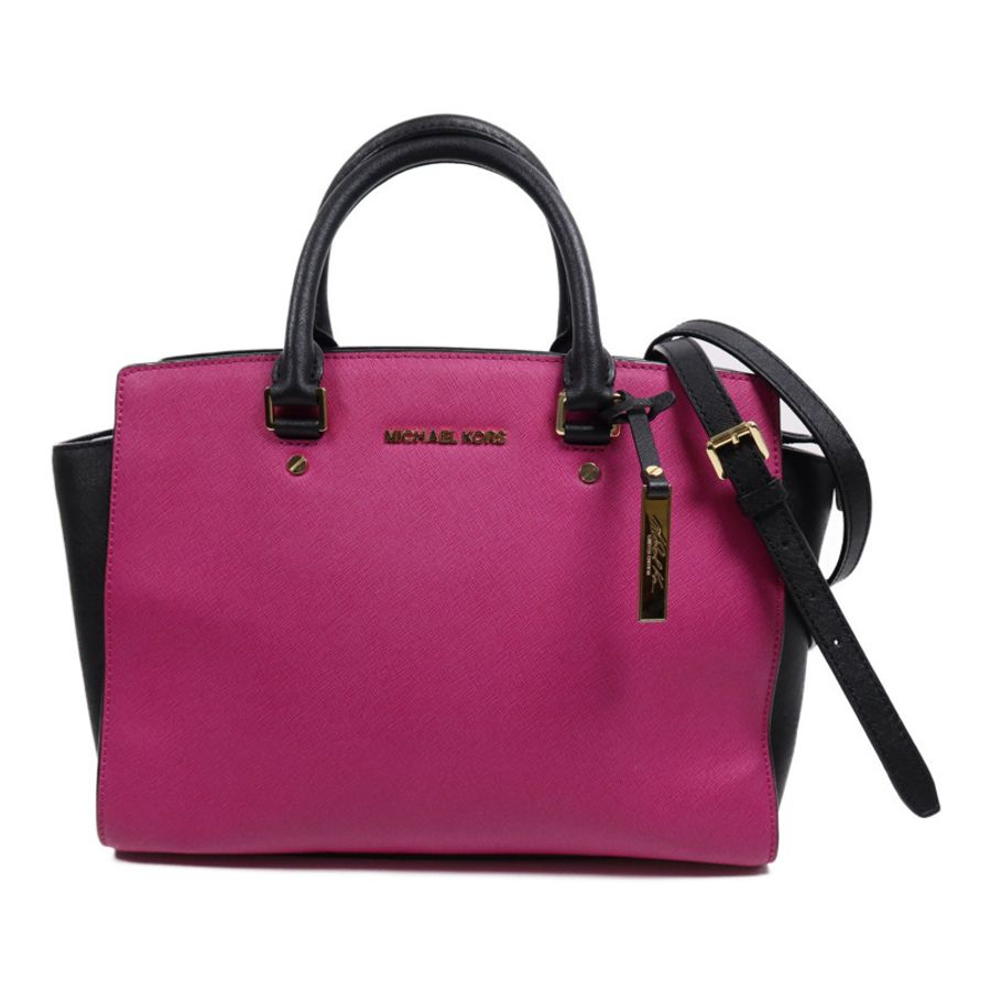 Michael Kors 牛皮皮革2 way Shoulder Bag金扣手挽肩背兩用袋-8