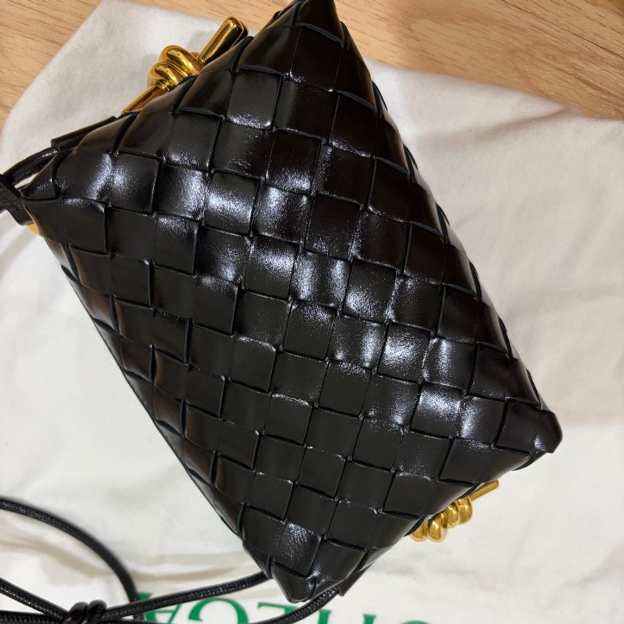 BV Bottega Veneta 黑色Mini Loop Metal Knots-2