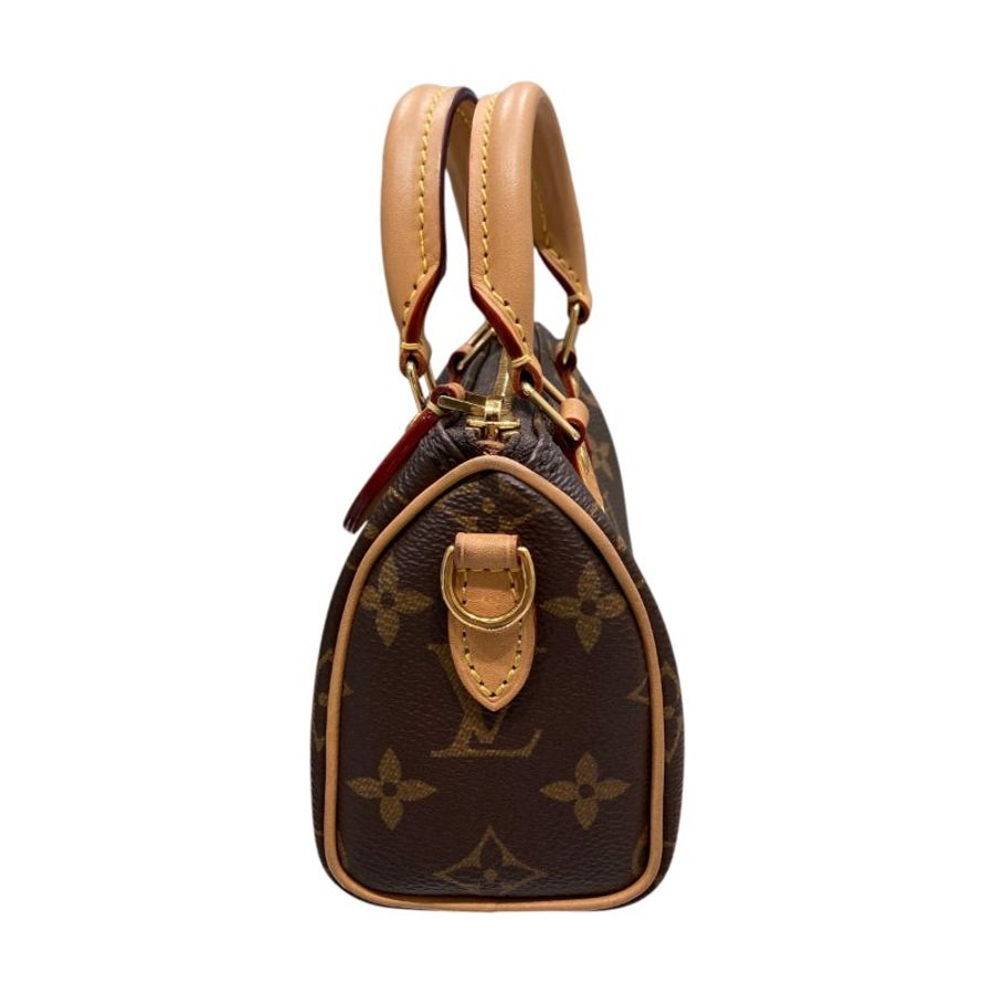 LOUIS VUITTON 路易威登 NANO SPEEDY M81085 老花 手提/側背包-4