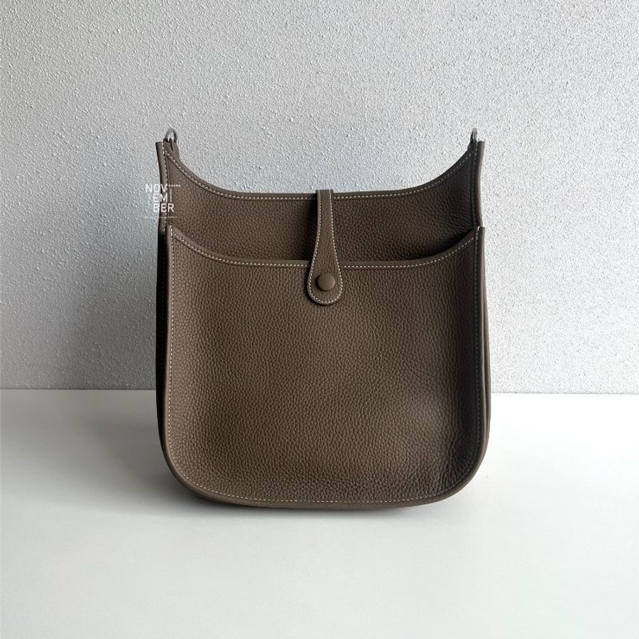 全新全配有購證💖 Hermès 愛馬仕 Evelyne 29 大象灰銀釦-6