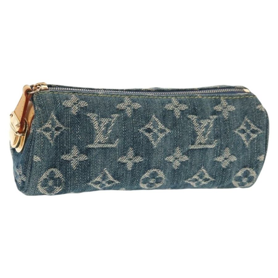【日本直送】路易威登 Monogram Denim Trousse Speedy GM 手拿包 藍色 M95081 LV Auth am9350V-0