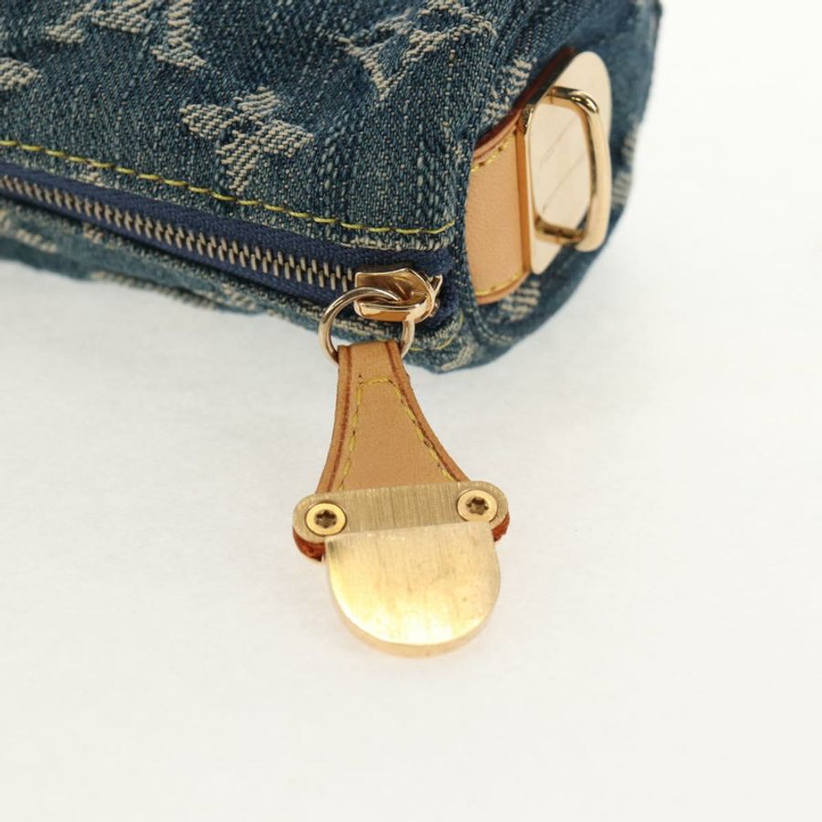 【日本直送】路易威登 Monogram Denim Trousse Speedy GM 手拿包 藍色 M95081 LV Auth am9350V-8