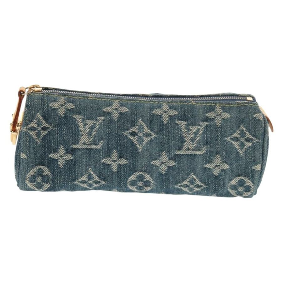 【日本直送】路易威登 Monogram Denim Trousse Speedy GM 手拿包 藍色 M95081 LV Auth am9350V-12