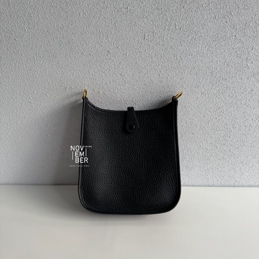 閒置新💖 有購證🙌🏻 Hermès 愛馬仕 Evelyne Mini 黑色金釦一代-5
