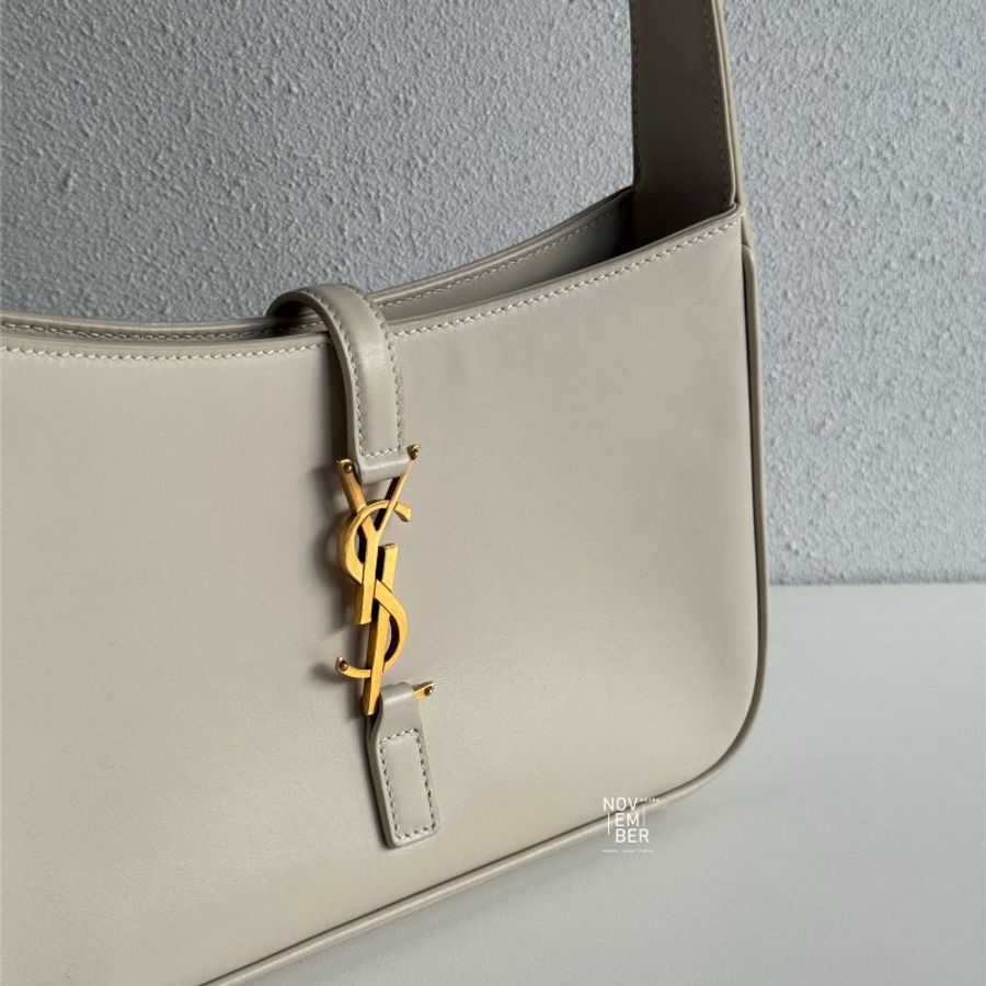 99新🆕 Saint Laurent YSL 聖羅蘭 Hobo腋下包 白色金釦 小號-2