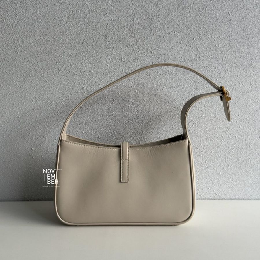 99新🆕 Saint Laurent YSL 聖羅蘭 Hobo腋下包 白色金釦 小號-4