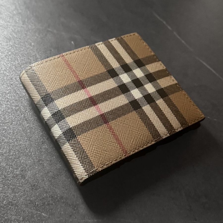 🎀 雙11暖心開跑・送禮自用都超值 💝【BURBERRY-巴寶莉】復古格紋零錢袋短夾-1